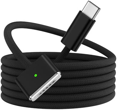 140W USB-C to Magnetic 3 Cable for MacBook, Amavasion 6.6Ft Nylon Braided for MacBook Pro (14/16-inch, 2023), MacBook Pro (14/16-inch, 2021), MacBook Air (13/15-inch, 2024/2022), MacBook Air (2023)