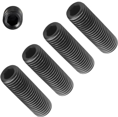TERF® M4 X 8mm Allen Head Hex Socket Grub Screws Self Colour Black High Tensile Grade 14.9 Grub Screw M4 (4mm) X 8mm Allen Key Internal Hexagonal Socket Bolts - Pack of 20