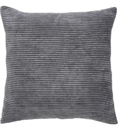 andiamo Kissen Emy in Cord-Optik - Sofakissen mit Füllung Bezug - Zierkissen Dekokissen Kopfkissen 40 x 40 cm dunkelgrau
