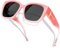 KANASTAL Surlunettes de Soleil Femme Polarisées Sur Lunette de Soleil Rose Dégradée Protection UV400 pour la Conduite Voyage