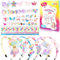 Einhorn Haarreifen Mädchen Bastelset, Haarreifen Selber Machen Mädchen ab 4-12 Jahre, Einhorn Haarreif Haarschmuck Basteln, Haaraccessoires Geburtstagsgeschenk Mädchen