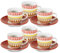 ARCA, Set 6 Tazzine da Caffè Apulia II con Piattino, Realizzate in Porcellana Decorata, Capacità 90 ml, 11x6 cm, Rosso