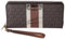 Michael Kors Jet Set Travel Large Signature Continental Wallet, Braun, Geldbörse mit Handgelenk