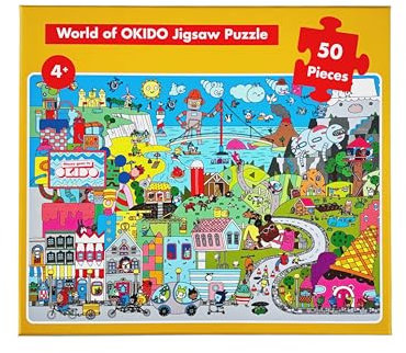 Messy goes to OKIDO 50 Piece Puzzle - World of OKIDO Puzzles for 4+ Year Olds - Jigsaw Puzzles for Kids