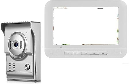 Videocitofono Smart Ring, telecamera, citofono visivo, visione notturna, citofono bidirezionale, videocitofono, videocitofono, chiamata, installazione semplice (dimensioni: V70MLB-1V2) (V70MLW1V1)