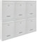 Zedelmaier Mehrfamilienhaus personalisiert 6er Briefkastensysteme Briefkastenanlage Briefkästen Wandbriefkasten Postkasten 26x35x8,5cm Weiß XL