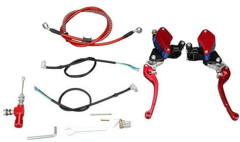 flexman Kit d'Embrayage Hydraulique pour Moto, Levier de Pompe d'Embrayage de Frein en Aluminium pour Moto, Embrayage Hydraulique, Kit de Réservoir de Maître Cylindre Modifié