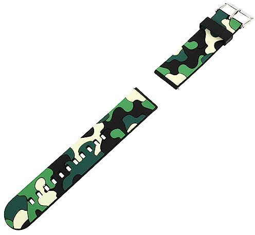 FONDOTIN Correa De De Camuflaje Para Smartwatch Pulsera Correa De Reloj De Para Hombre y