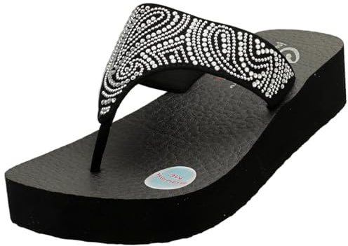 Skechers Vinyasa Paisley Wave Damen Zehentrenner Black EU 40