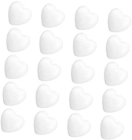 BESTOYARD 20 Stück Schaumherzen Schaumstoffformmodellierung geformtes Modell Modellieren Schaumformen hochzeitsdeko hochzeitsdeco schäumt herzförmiges Modell herzförmig selber Machen