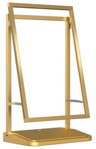 Panneau d'affichage, support d'affiche coupe-vent sur pied, support d'affichage t sur pied, support d'affichage publicitaire extérieur pour mariage, restaurant ou entreprise (couleur : doré)