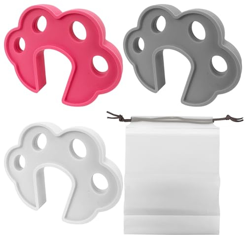 3 PiecesOpen Front Load Washer Door Prop, Washing Machine Door Support For Proper Ventilation & Drying Washer Accessories (White, Gray, Rose Red)