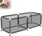 TATIVALO Boîte de rangement pour piscine - 230 × 79 × 88 cm - Grand organisateur avec panier en filet, tubes en PVC et roulettes - Pour bouées, matelas gonflables et jouets de piscine - Noir