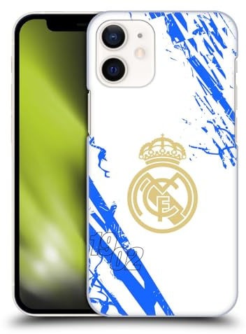 Head Case Designs Offizielle Real Madrid CF Weiß-Blau Urban Harte Rueckseiten Handyhülle kompatibel mit Apple iPhone 12 Mini