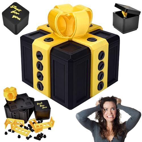 Geschenkbox mit Finger Geschenk, 2Pcs Lustiges Nervige Geschenkbox mit Schrauben, Streich Finger Geschenkboxen Geldgeschenk Weihnachten, Witzige überraschungsbox für Weihnachten Valentinstag