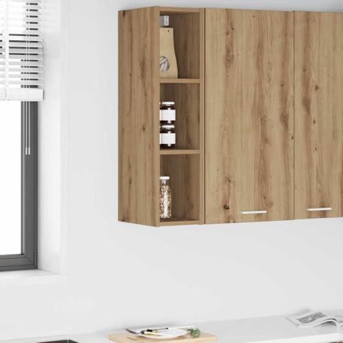 QJBSAVVA Hängeschrank Riga Artisan Eiche 20x29 5x80 cm Holzwerkstoff Modernes Küchenmöbel platzsparend mit viel Stauraum für Küche Bad Flur