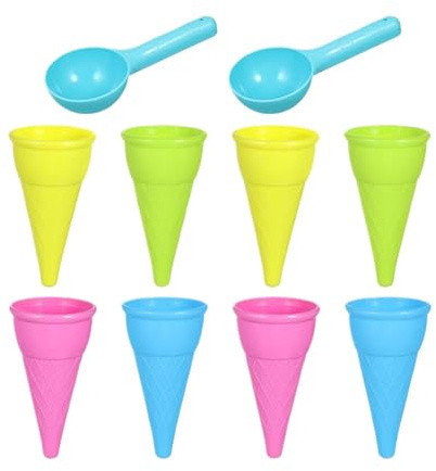 Toy Ice Cream,10-piece Outdoor Sand Scoop Set - Ice Cream Toys for Kids - for Preschool Kids Birthday Party Summer Activity Carnival Classroom Learning
