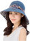 HAPEE Damen Sonne Hüte Sommer Reversibel UPF 50+ Strandhüte Faltbar Breit Rand Kappe, Einheitsgröße, 1-Dark Blue