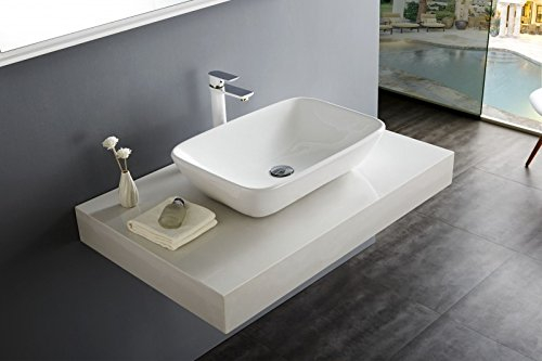BERNSTEIN Aufsatzbecken Aufsatz-Waschbecken NT3155 Keramik Aufsatz-Waschbecken in Weiß - 52x38cm - 5 Jahre Garantie