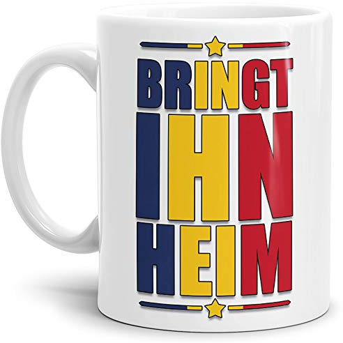 Fan-Tasse Bring Ihn Heim Rumänien-Tasse Zum Fussball/Weltmeisterschaft/WM/Mug/Cup/Tor/Weiss