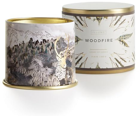 ILLUME Noble Holiday Woodfire Soja-Kerze, große Dose