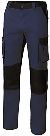 VELILLA 103020B; Pantalon bi-Colore Multipoches; Couleur Bleu Navy et Noir; Taille 38