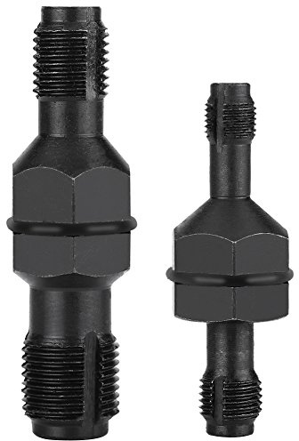 Suuonee Zündkerzenwerkzeug, 2-tlg. Zündkerzengewindebohrersatz aus Kohlenstoffstahl M10 * 1.0 / M12 * 1.25 M14 * 1.5 / M18 * 1.5
