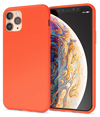 NALIA Neon Case compatible with iPhone 11 Pro, Slim Protective Shock Absorbent Silicone Back Cover, Ultra-Thin Mobile Phone Protector Shockproof Bumper Rugged Skin Soft Rubber Coverage, Color:Orange