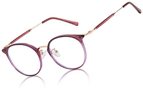 DUCO Gamer Brille Computerbrille Blaulicht Blendschutz Anti-Erschöpfung UV Schutzbrille für Smartphone Computer oder Fernseherbildschirm W013 (Rot)