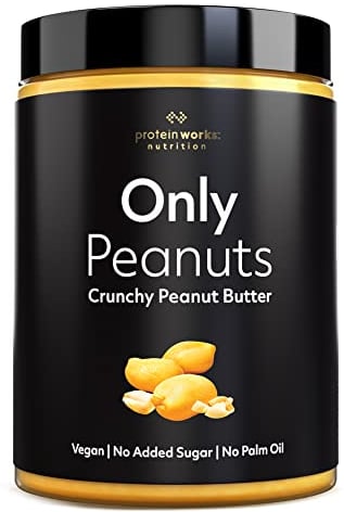 Protein Works - Peanut Butter , All Natural Nut Butter , No Added Sugar , Palm Oil Free , Vegan , Protein Rich Peanut Butter , Crunchy , 990g