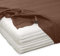 TRAUMSCHLAF kuschelig weiches Feinbiber Haustuch Bettlaken aus 100% Baumwolle ohne Spanngummi in weiteren Farben, Größen 220x260 cm Mocca