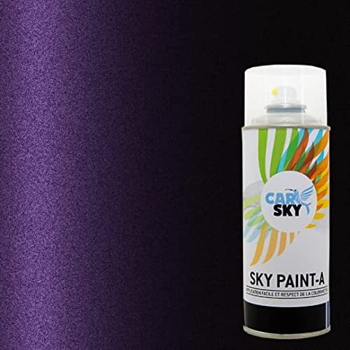 CARSKY Bombe peinture carrosserie compatible avec Renault Violet Empereur Nacre D76 et vernis brillant