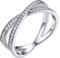 Bestyle Bague Femme Fille Argent Sterling Bague Ado Fille Argent Bague Fine Femme Bague Femme Enroulement x Forme d' x Blanc Taille