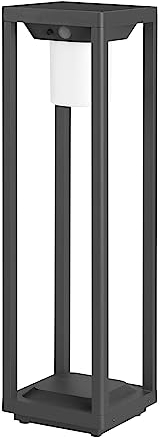 Forlight Bow - Baliza Solar de Jardín LED 3W. Baliza de Jardín y Terraza con Placa Solar. Blanco Cálido 3000K. Color Gris Urbano