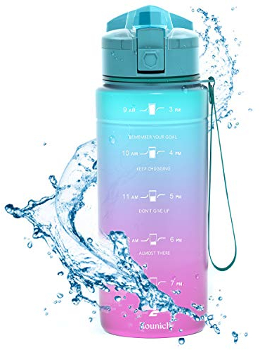 Sparrow Angel Tazza d'Acqua Sportiva Bottiglie d'Acqua Sportiva Anti-Caduta Anti-Caduta Drinkware Shaker Bith Bottle (Capacity : 1000ml, Color : Green Gradient)