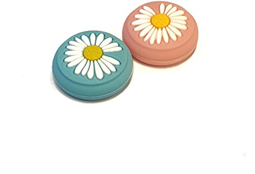 Generic | Poignées de baguettes de jeu | 1.70 | Casquettes pour votre(s) Contrôleur de jeu | Fleurs - Bleu/Rose | 1 Set = 2 Poignées | Compatible avec Nintendo Switch & LITE & OLED