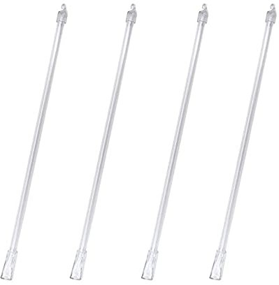 BDHI 4pcs 12in Blind Wand Tilt Rod Length Drapery Wand with Hooks Replacement Blinds Opener Accessory (Y181-4)