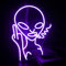SIGNSHIP Purple Alien Neon Schild Geführtes Alien Led Schild Wird für Wanddekoration, USB Neues Purple Alien Neon Licht Wird für Familie, Kinderzimmer, Bar