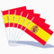 AhfuLife Petit Drapeau Espagnol, 100Pcs Mini Drapeaux Espagne avec Poteau Solide Blanc de 30cm pour Décor Euro Football Match, Coupe du Monde, Célébration Fête Nationale Jour de l'indépendance