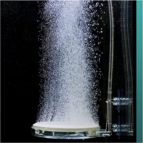 boxtech Aquarium Luftstein, Aquarium Nano Bubble Stone kit mit Steuerventil Leise Super-High CO2 Diffusor für gelösten Sauerstoff Lässt Super Tiny Bubbles für Aquarium und Hydroponic (100mm)