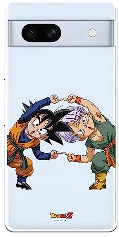 Schutzhülle für Google Pixel 7A, offizielles Dragon Ball Goten und Trunks Fusion, um Ihr Handy zu schützen, transparente Silikonhülle, flexibel, mit offizieller Lizenz von Dragon Ball