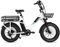 HILAND 20 Zoll 4.0 Fat Tire E Bike Cargo für Erwachsene, Aluminium Alloy Frame Fat Tire Elektrofahrrad, Suspension Fork Elektrofahrrad mit Gepäckträger für Damen und Herren Silber