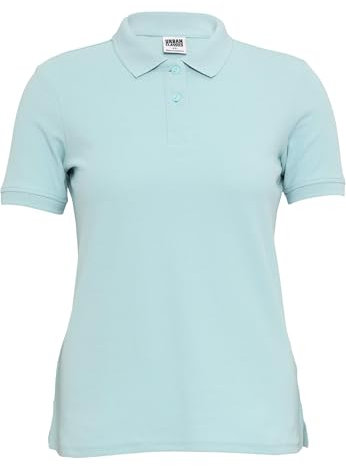 Urban Classics Damen T-Shirt Ladies Polo Shirt, Polo Shirt für Frauen, Kurzarm, versteckte Knopfleiste, Größen XS-5XL