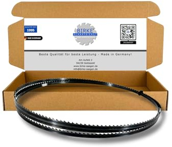 Birke® FLEXBACK & UDDEHOLM Lame per sega a nastro 1400mm, larghezza 6-15mm per legno dolce e duro, tagli non ferrosi... (1400x6x0,65 6 denti per pollice (FLEXBACK))