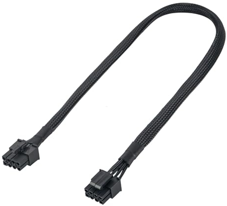 YieJoya CPU 8Pin Macho a CPU 8 Pin (4+4 Desmontable) Macho EPS-12V Motherboard Power Adapter Cable Revestido para alimentación Seasonic