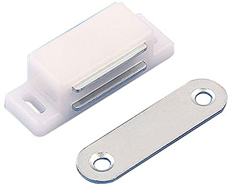 BaoFufc Aimant invisible pour loquet d'armoire pour une installation facile sans verrouillage, maintient l'armoire, la porte fermée, blanc