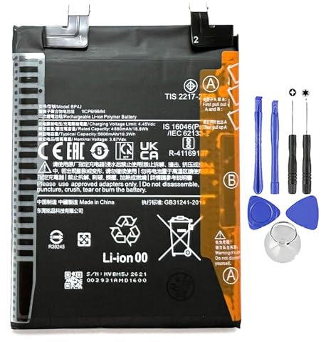 Batería compatible con Xiaomi BP4J Redmi Note 12 Pro + Plus 5000 mAh nueva con kit destornillador