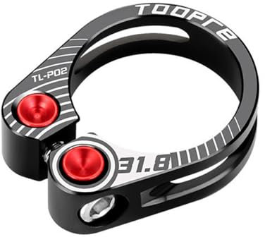 HOUSON Abrazadera para tija de sillín de bicicleta, plegable, de montaña, de carretera, color negro, 31,8 mm