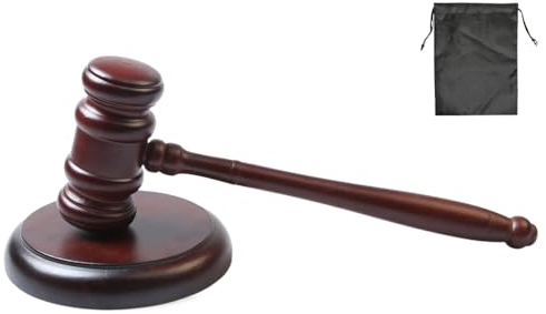 Abiyou Martello Giudice Legno, Martelletto del Giudice, Martelletto del Giudice e Blocco, Martelletto del Giudice, Gavel, Perfetto per Avvocati, Riunioni, Discorsi, Dibattiti, Giudici, Aste
