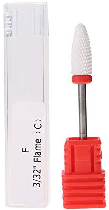 Ejoyous Ceramic Nail Drill Bit Set, Electric Nail Drill Bits Professional Cuticle Polishing Bits Manicure Pedicure Drill Tool for Acrylic Gel Nail Polish Removal (Round flat head